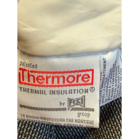 VTG Head Thermore Gray Chevron Pattern High Neck Dolman Sleeve Ski Snow Jacket 4 - Picture 4 of 6